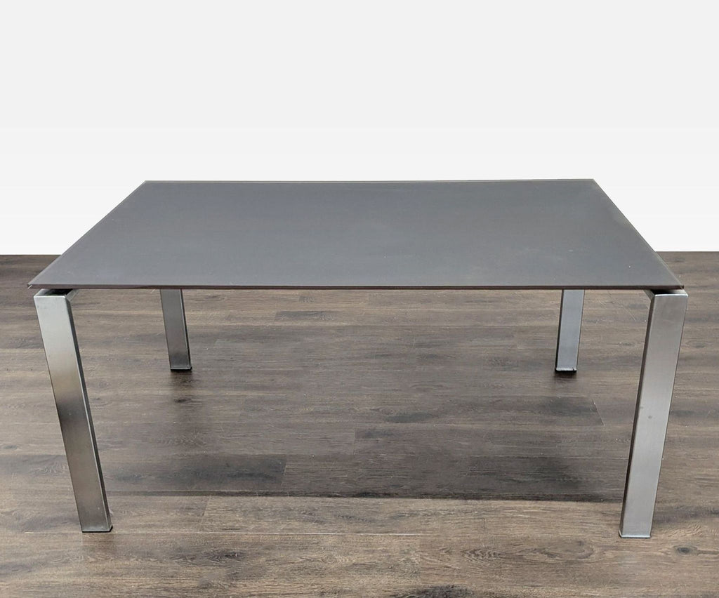Room & Board Rand Modern Metal and Glass Table – Sleek Rectangular Design
