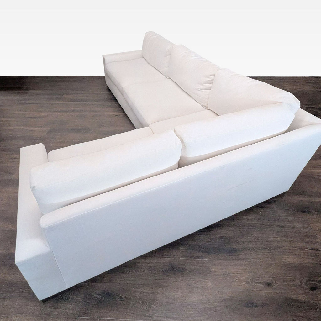 Restoration Hardware Maxwell White Sectional Sofa - Modern L-Shaped Couch