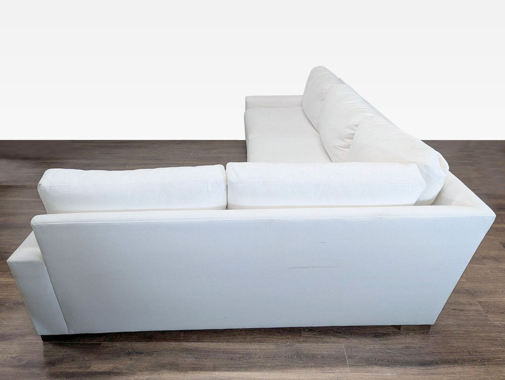 Restoration Hardware Maxwell White Sectional Sofa - Modern L-Shaped Couch