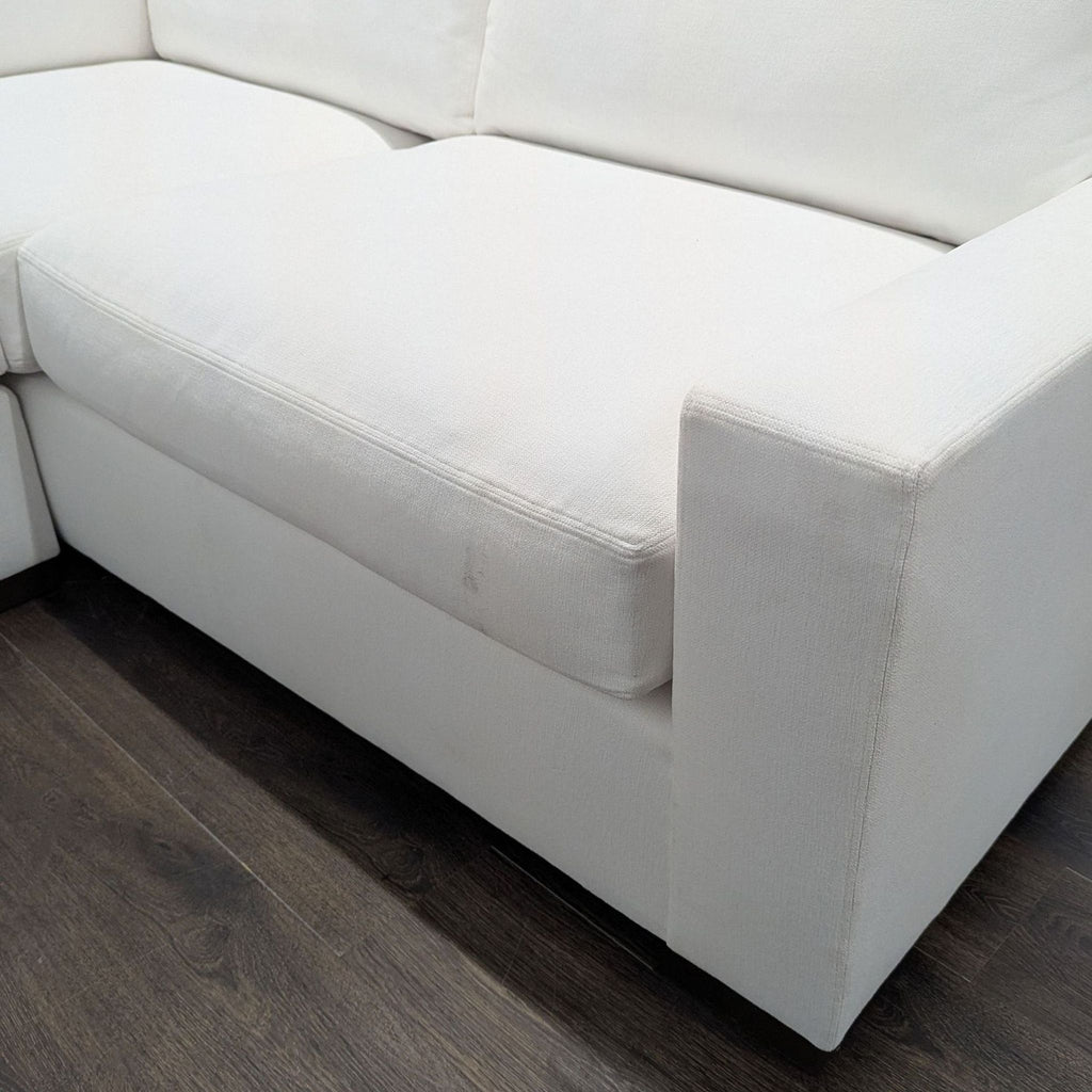 Restoration Hardware Maxwell White Sectional Sofa - Modern L-Shaped Couch