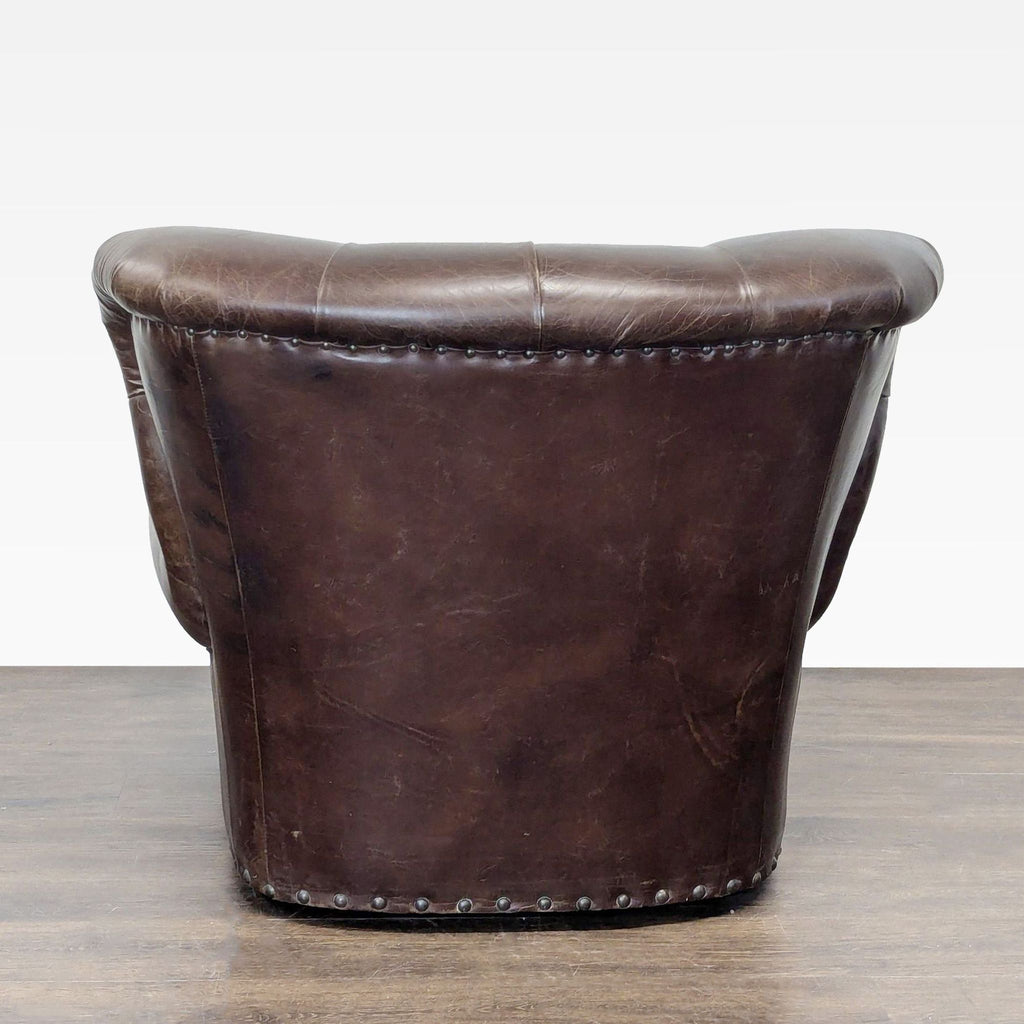 Restoration Hardware Churchill Brown Leather Lounge Chair with Rolled Arms - Accepted Offer (27.75% discount)
