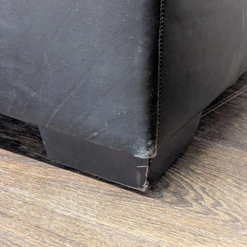 Patchwork Style Leather Ottoman