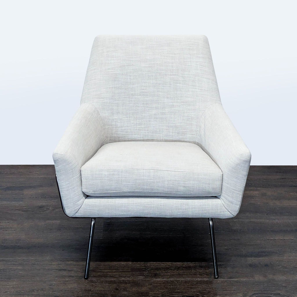 West Elm Lucas Modern Lounge Chair in Light Gray Upholstery - Accepted Offer (56.04% discount)