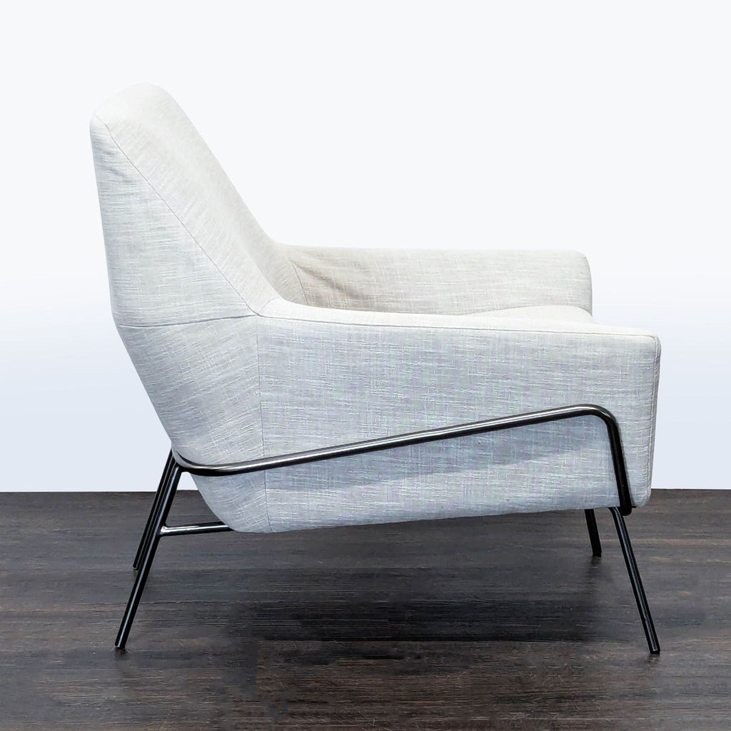 West Elm Lucas Modern Lounge Chair in Light Gray Upholstery - Accepted Offer (56.04% discount)