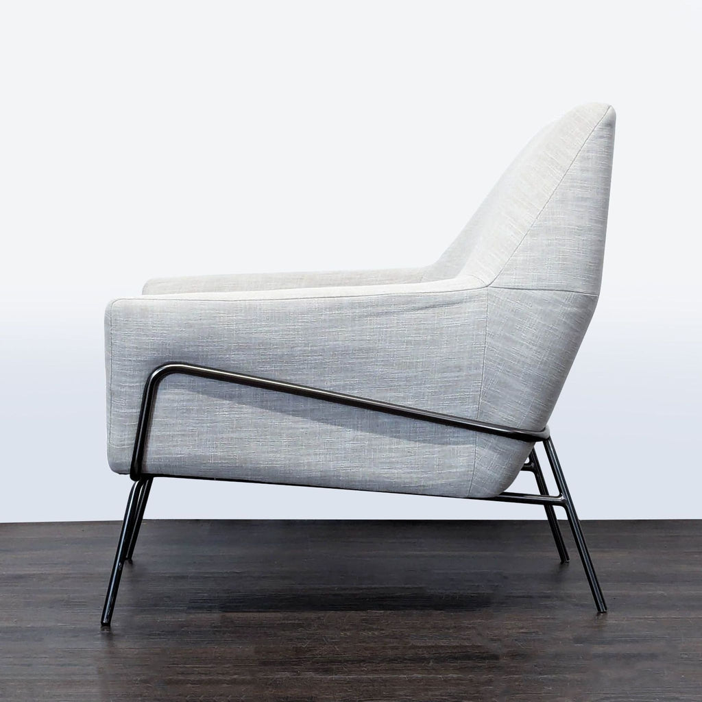 West Elm Lucas Modern Lounge Chair in Light Gray Upholstery - Accepted Offer (56.04% discount)