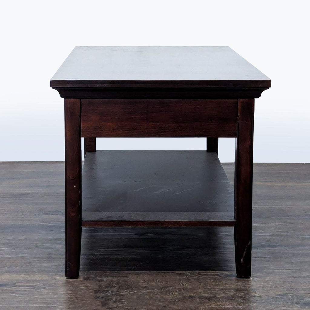 Wood One Drawer Coffee Table with Shelf
