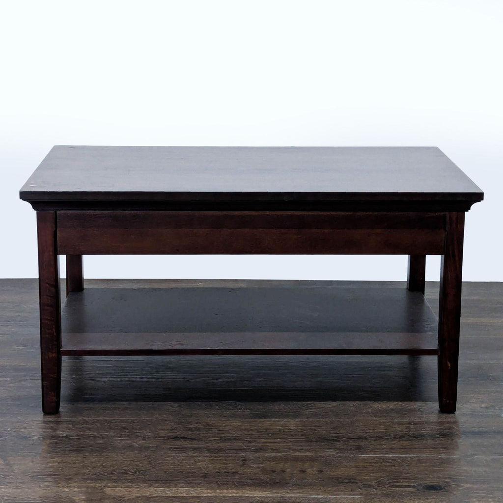 Wood One Drawer Coffee Table with Shelf