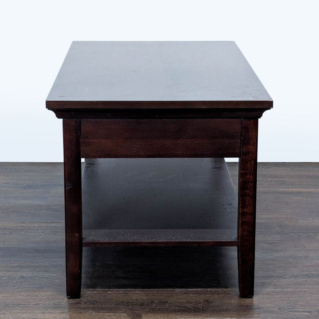 Wood One Drawer Coffee Table with Shelf