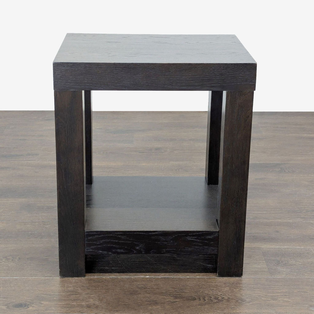 One Drawer Wood Side Table with Shelf