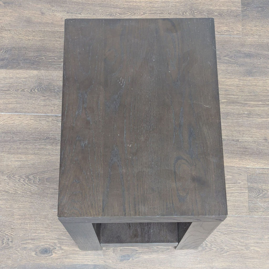 One Drawer Wood Side Table with Shelf