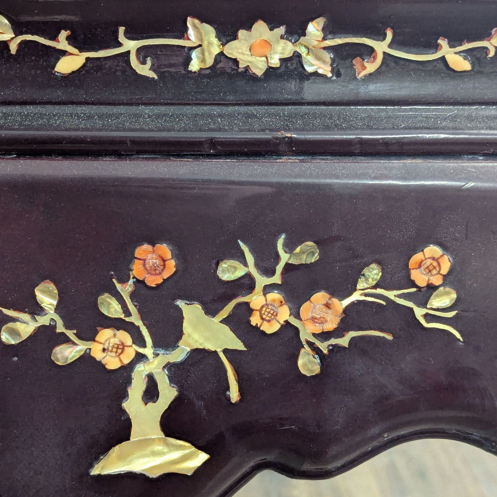 Vintage Chinese Marble Top End Table