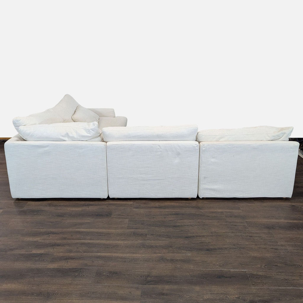 Restoration Hardware Cloud Sectional Sofa – Modern Cream Fabric, Spacious & Comfortable