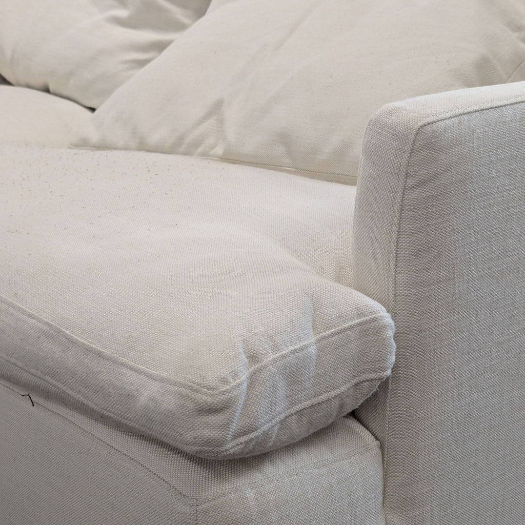 Restoration Hardware Cloud Sectional Sofa – Modern Cream Fabric, Spacious & Comfortable