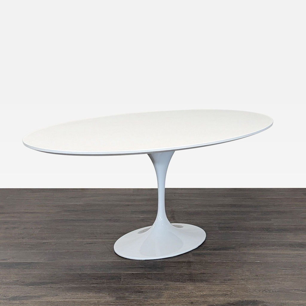 Rove Concepts Oval Tulip Table in White Lacquer