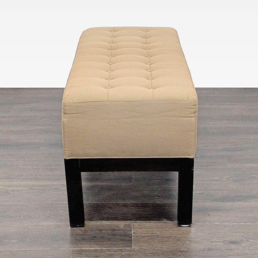 Button Tufted Bench on Wood Base - Accepted Offer (34.34% discount)