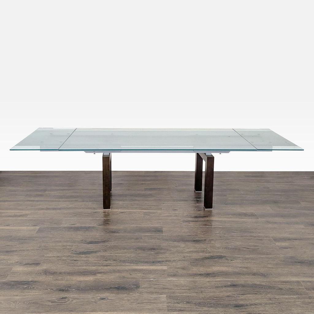 Glass Top Expandable Dining Table