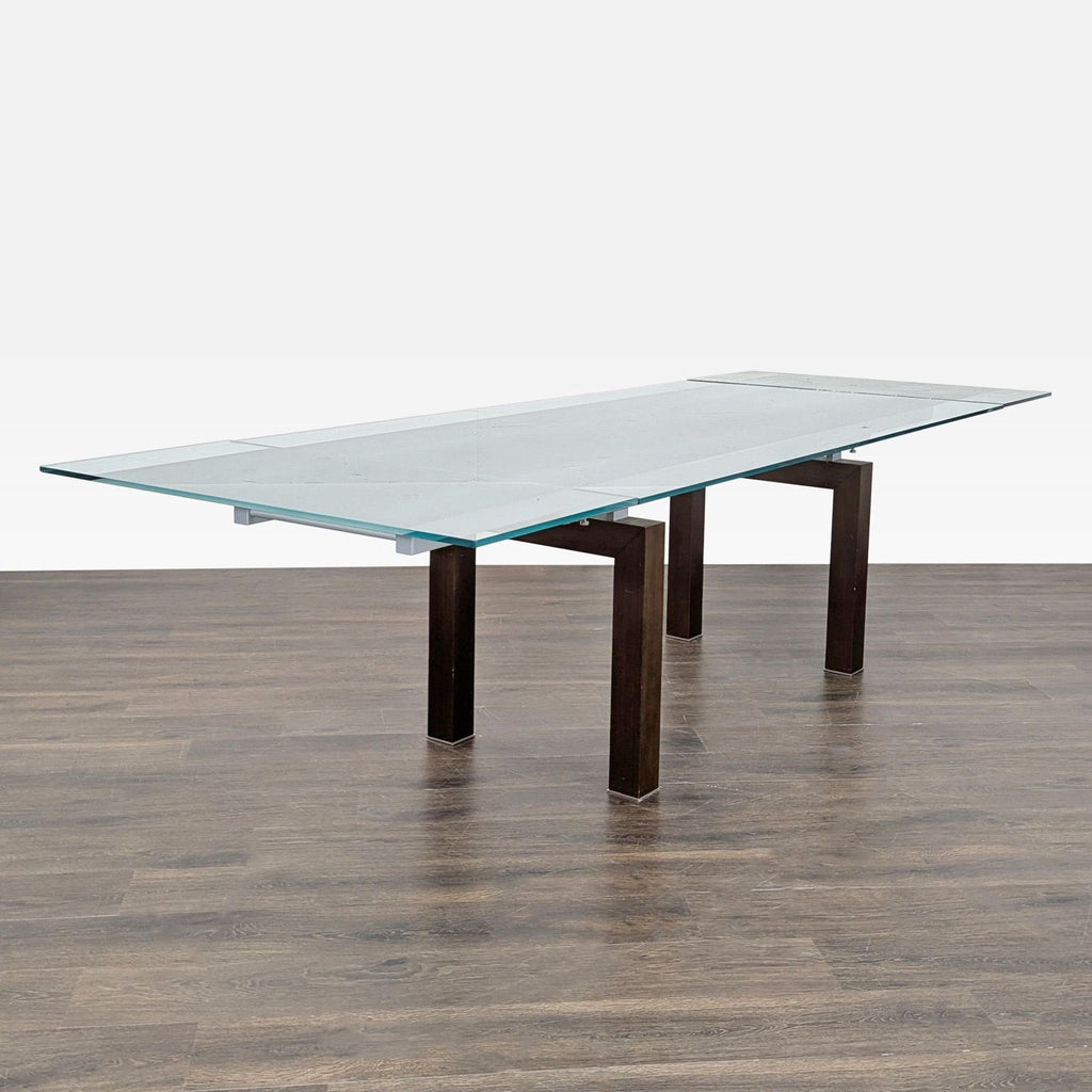 Glass Top Expandable Dining Table