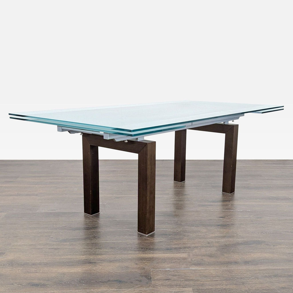 Glass Top Expandable Dining Table