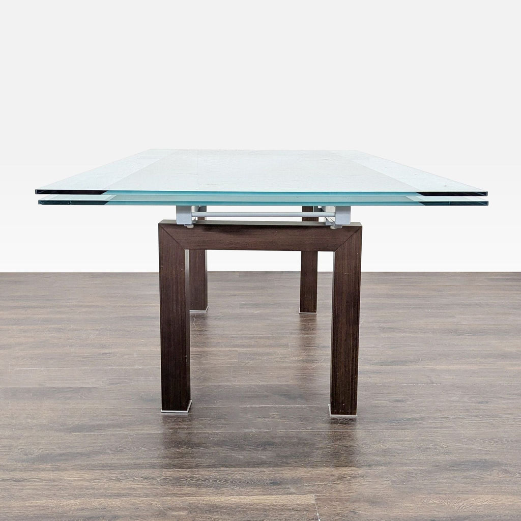 Glass Top Expandable Dining Table
