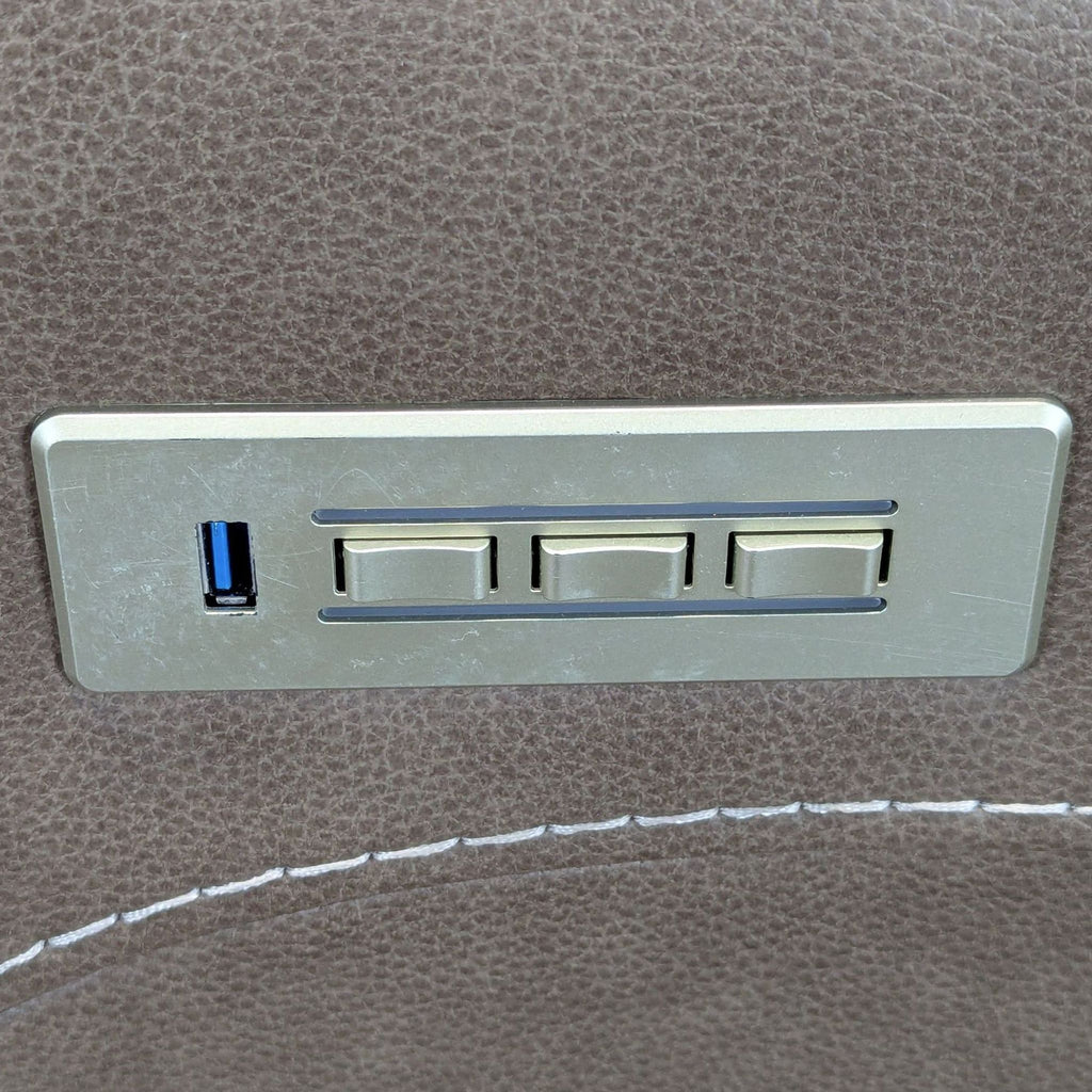 Flexsteel Carter 3-Seat Power Reclining Sofa - Brown Leather, Modern Comfort