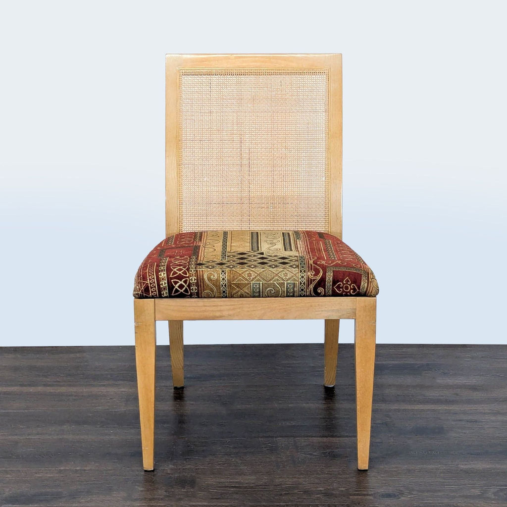Set of 6 Wood Upholstered Dining Chair including 2 arm chairs