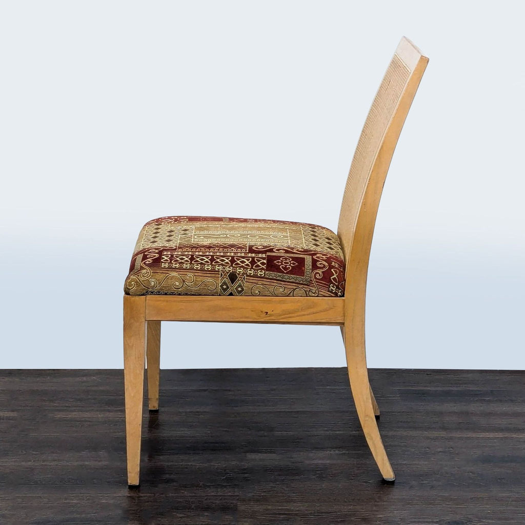 Set of 6 Wood Upholstered Dining Chair including 2 arm chairs