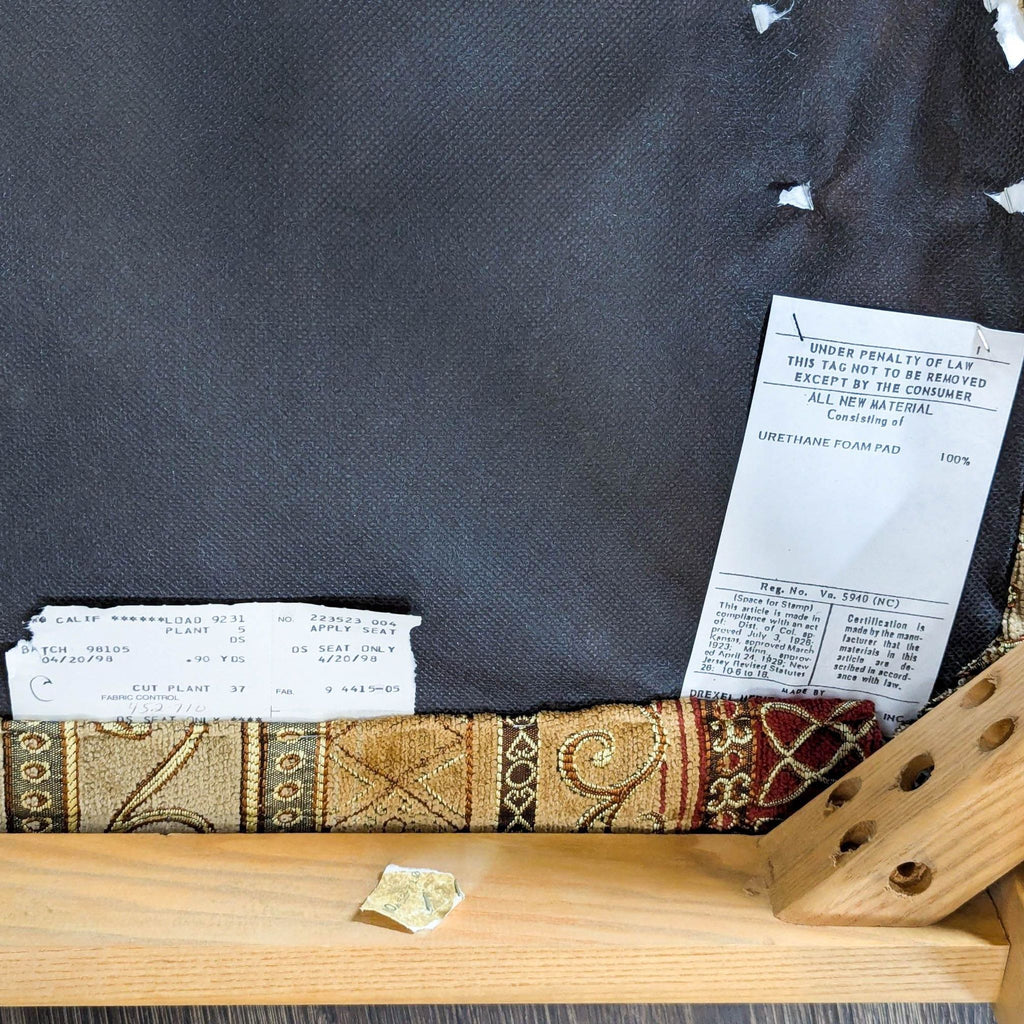 Set of 6 Wood Upholstered Dining Chair including 2 arm chairs