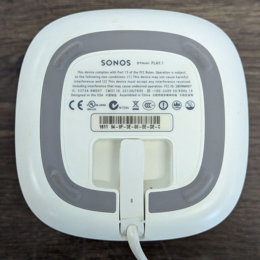 Used Sonos Play:1 speaker from Audio Equipment, trusted brand for clear wireless music streaming.