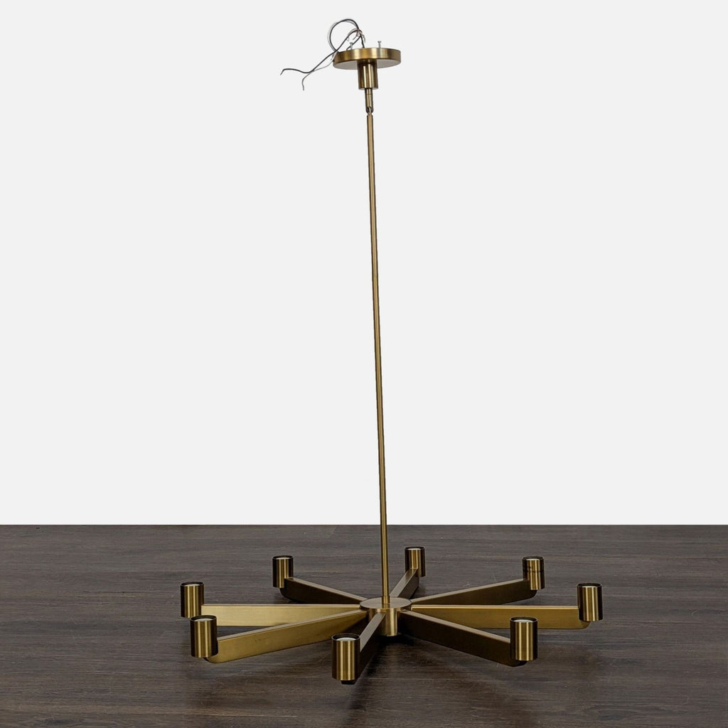Kuzco Lighting Claire Modern 8-Light Chandelier in Brushed Brass Finish