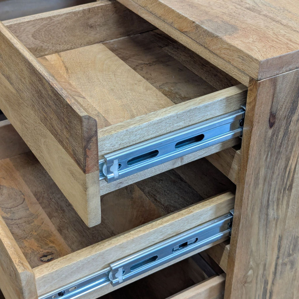 West Elm L-Shaped Desk with Drawers and Open Shelves - Natural Wood Finish - Accepted Offer (33.18% discount)