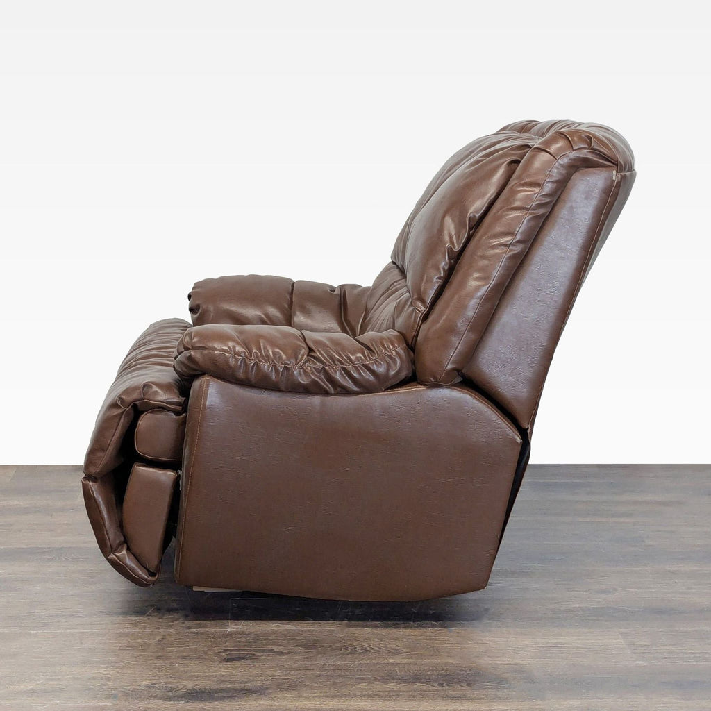 Brown Leather Recliner Lounge Chair – Plush and Comfortable