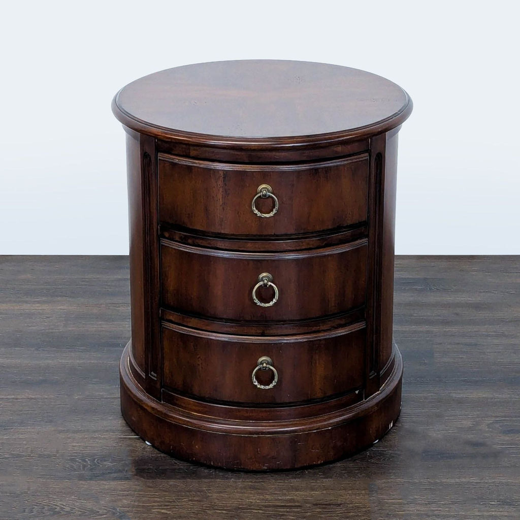 Certainly! Since the images themselves are not visible to me, but you provided that the item is an End Table by the brand Hekman, I’ll create three distinct generic alt texts based on that context: