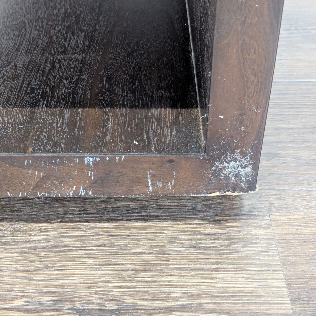 Modern Dark Wood Three-Tier Bookshelf