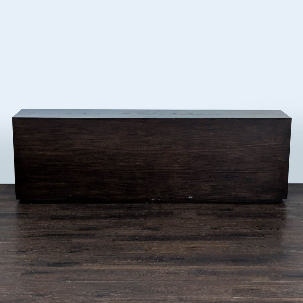 Modern Dark Wood 3-Tier Bookshelf with Open Shelves