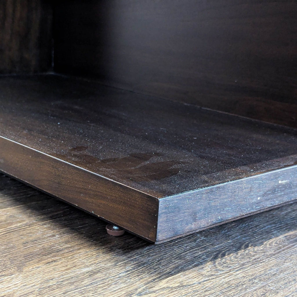 Modern Dark Wood 3-Tier Bookshelf with Open Shelves