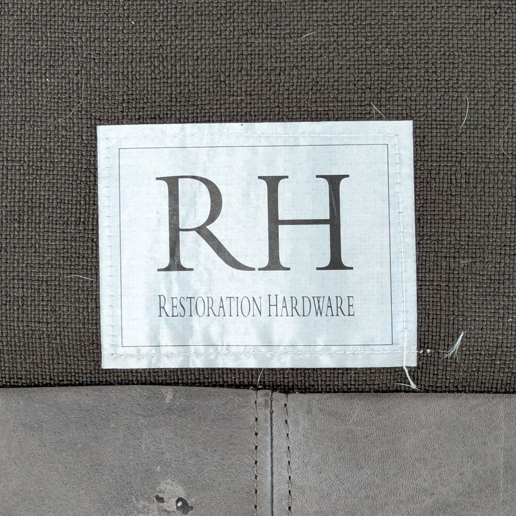 Restoration Hardware Maxwell 3-Seat Modern Gray Leather Sofa