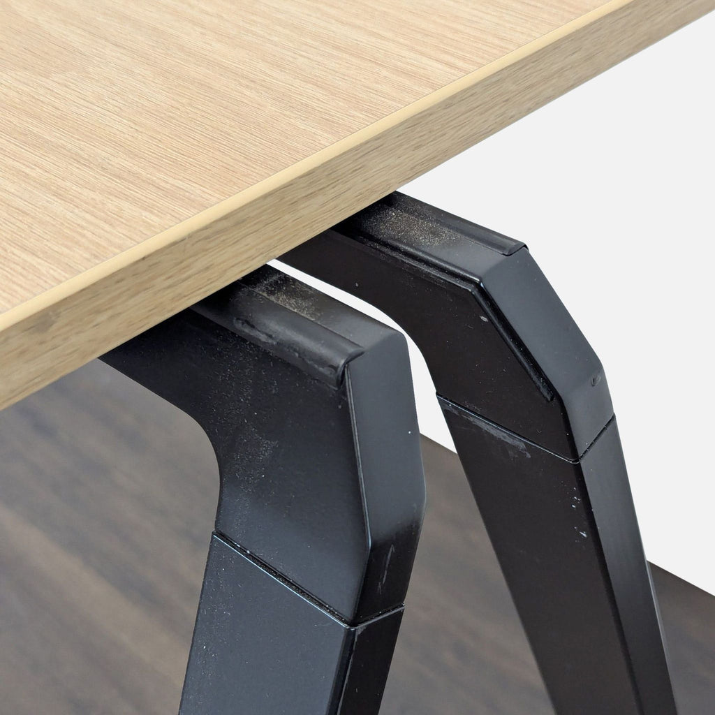 Bernhardt Yuno Modern Minimalist Wood Laminate and Metal Desk