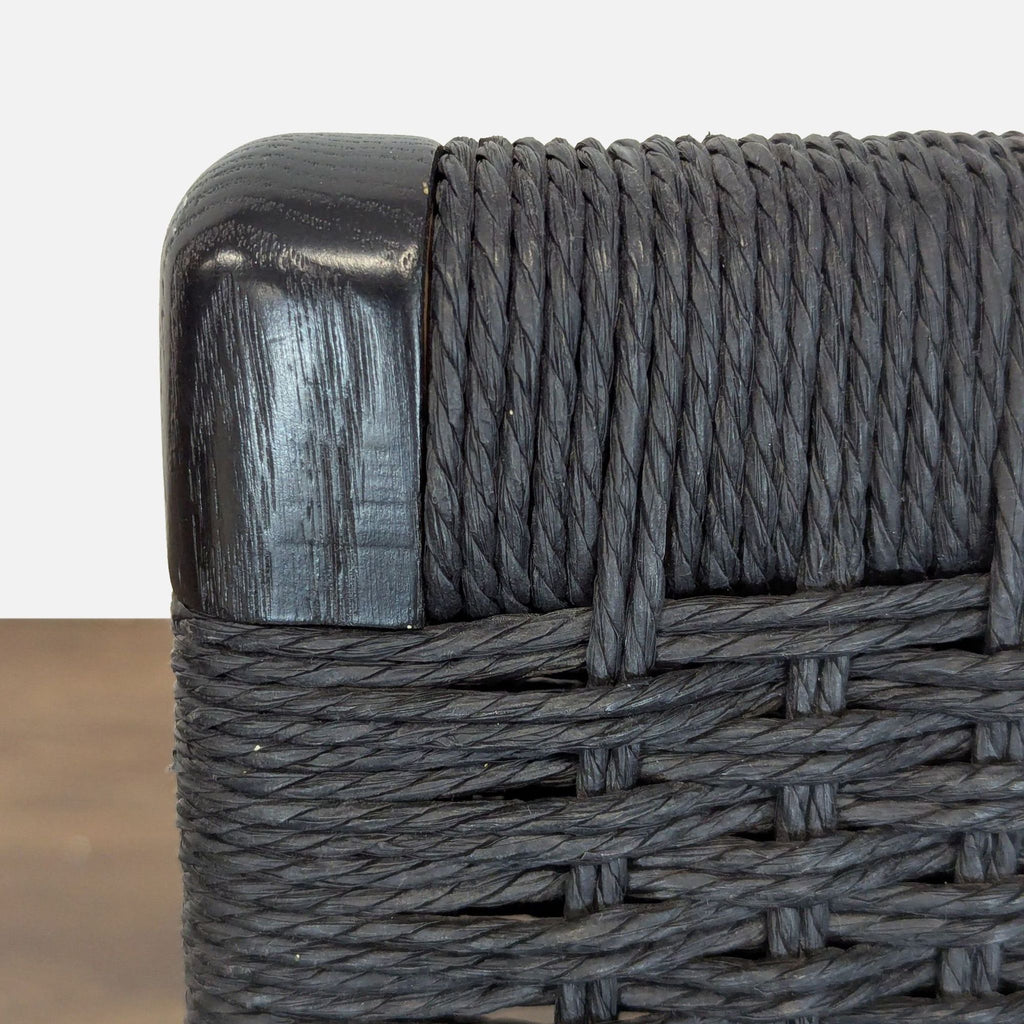 Carl Hansen & Son CH25 Modern Black Woven Lounge Chair by Hans J. Wegner