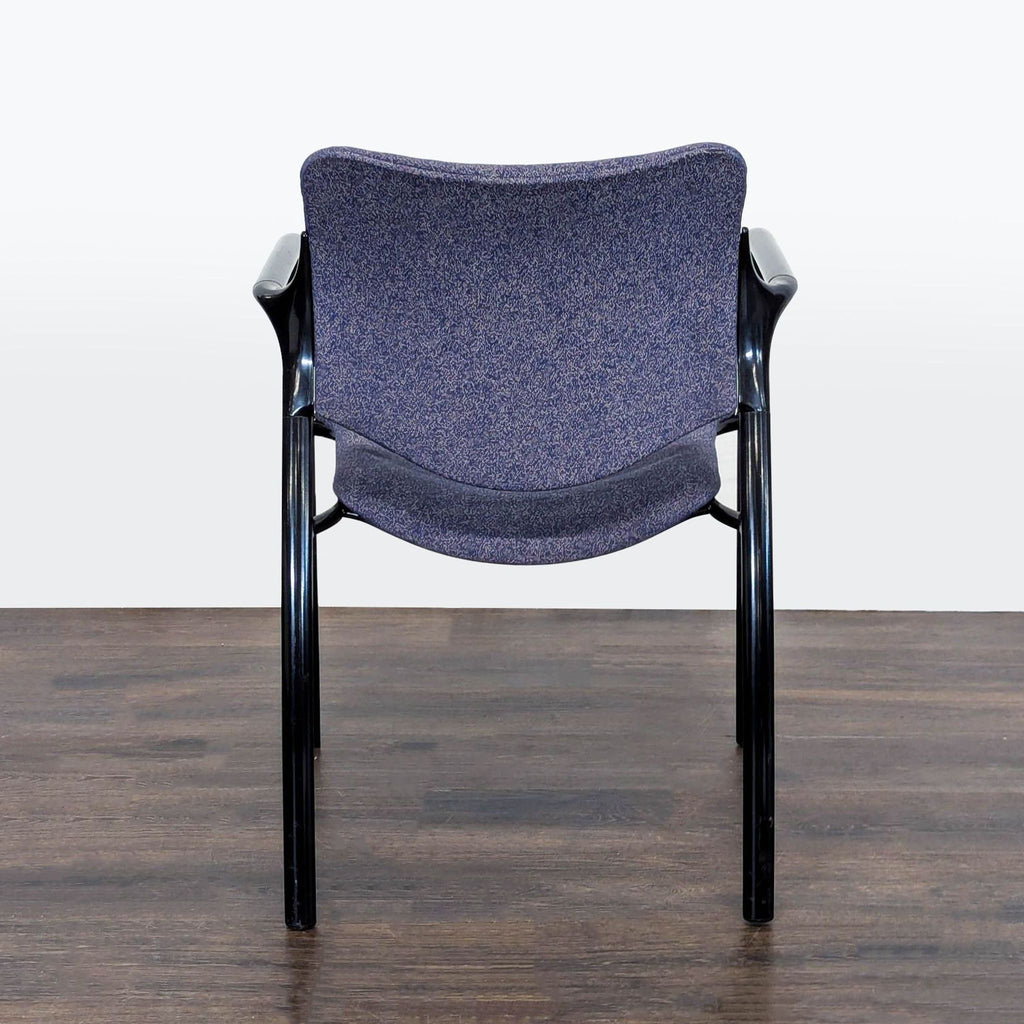 Herman Miller Aside Blue Fabric Guest Chair with Black Metal Frame