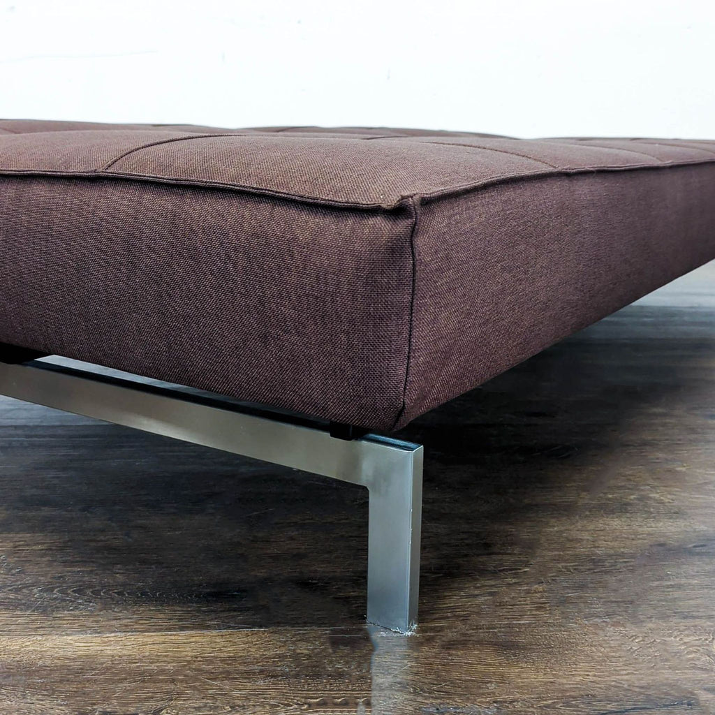 Innovation Splitback Modern Brown Sofa Bed with Metal Legs