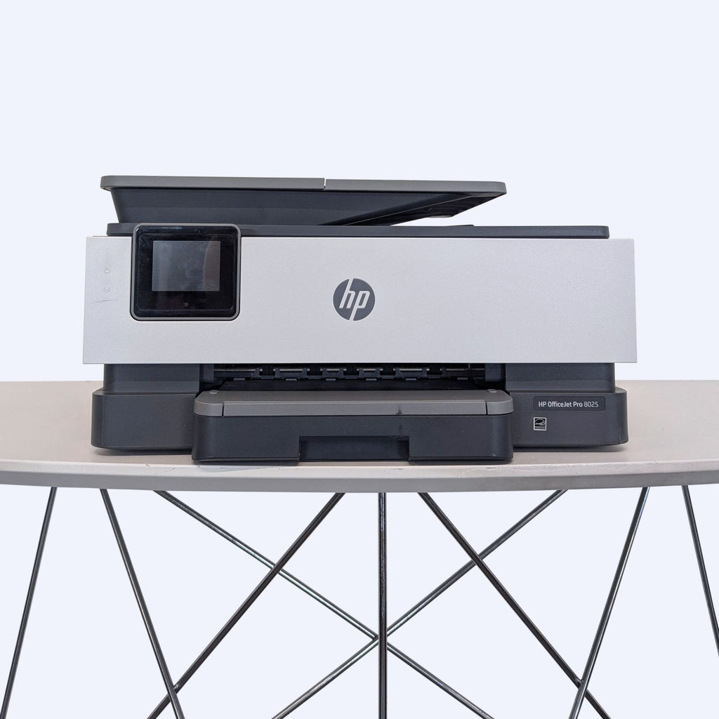 HP OfficeJet Pro 8025 wireless printer with touchscreen, ideal for home or office, compact and easy to use.