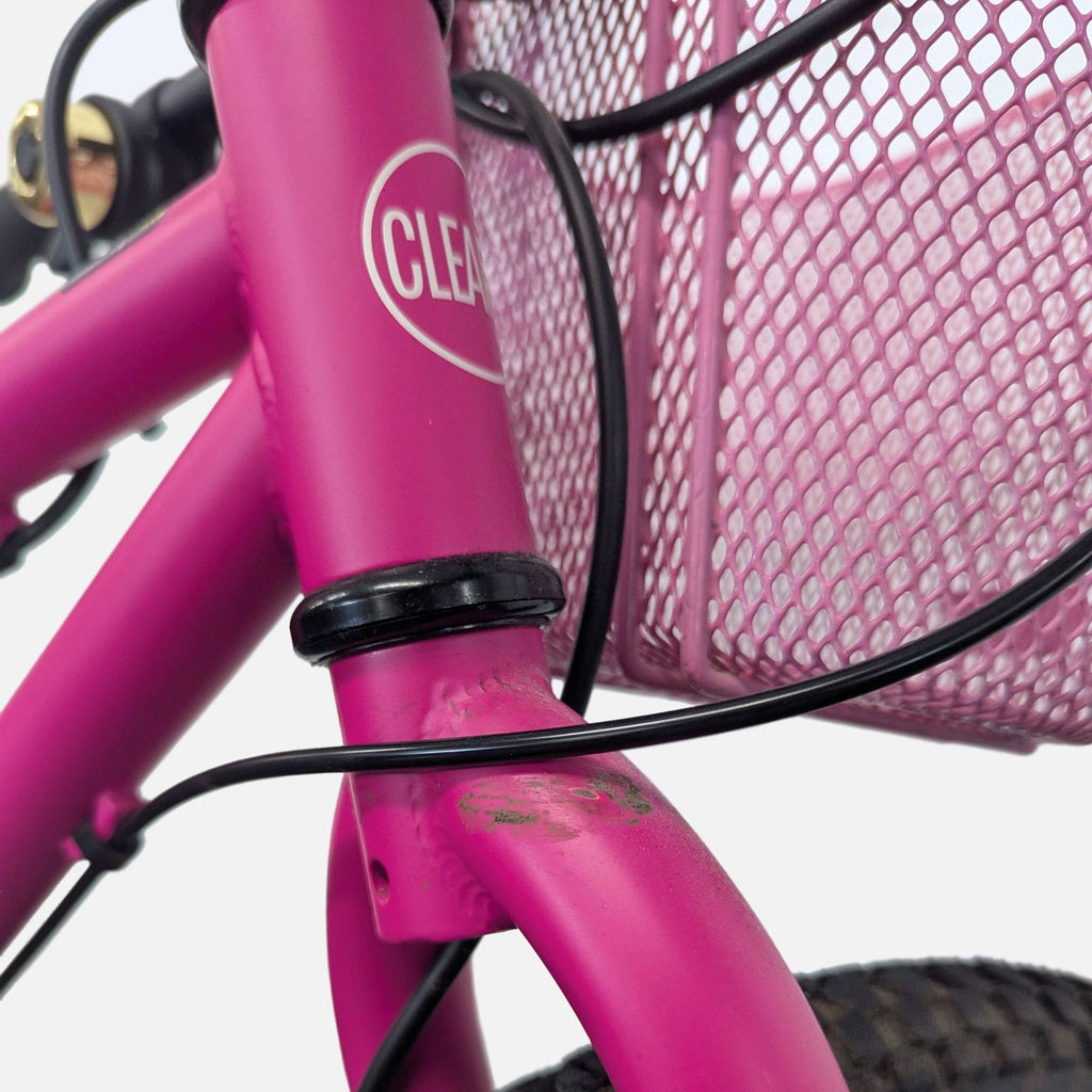 Cleary 24-Inch Pink Kids Bike with Front Basket and Kickstand
