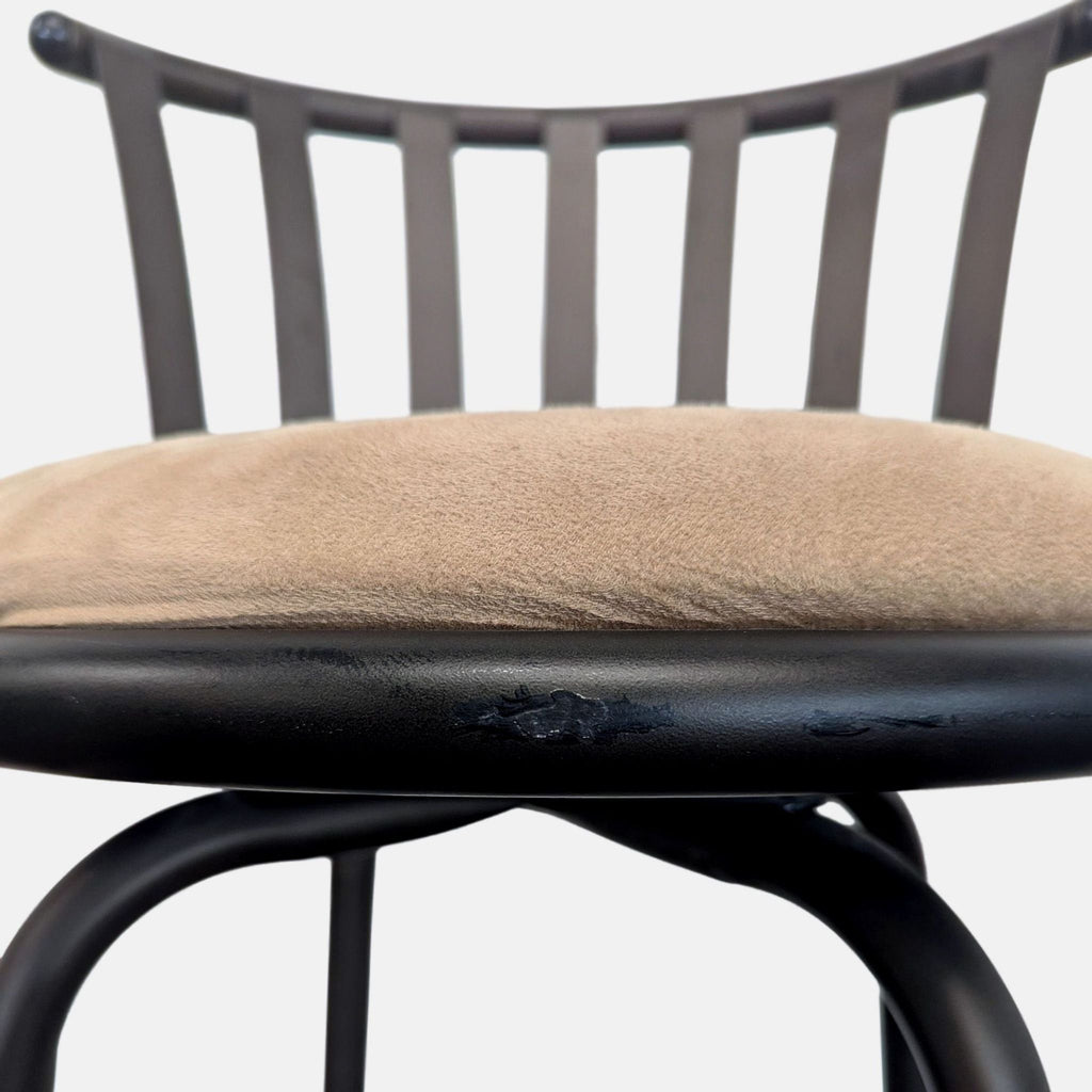 Metal Frame Swivel Counter Stool with Upholstered Seat