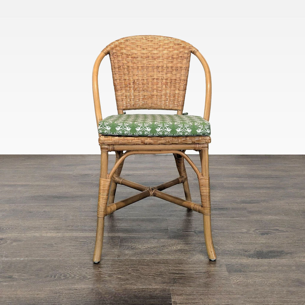 Pair of Pottery Barn Parisian Woven Dining Chairs
