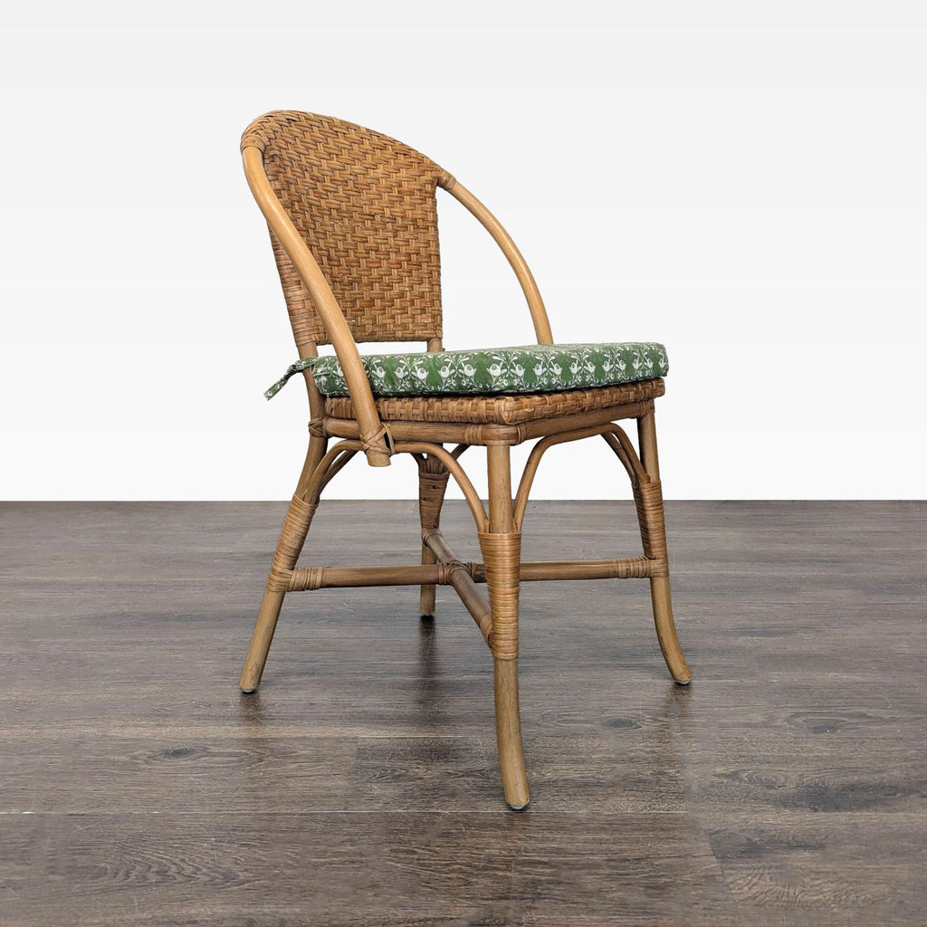 Pair of Pottery Barn Parisian Woven Dining Chairs