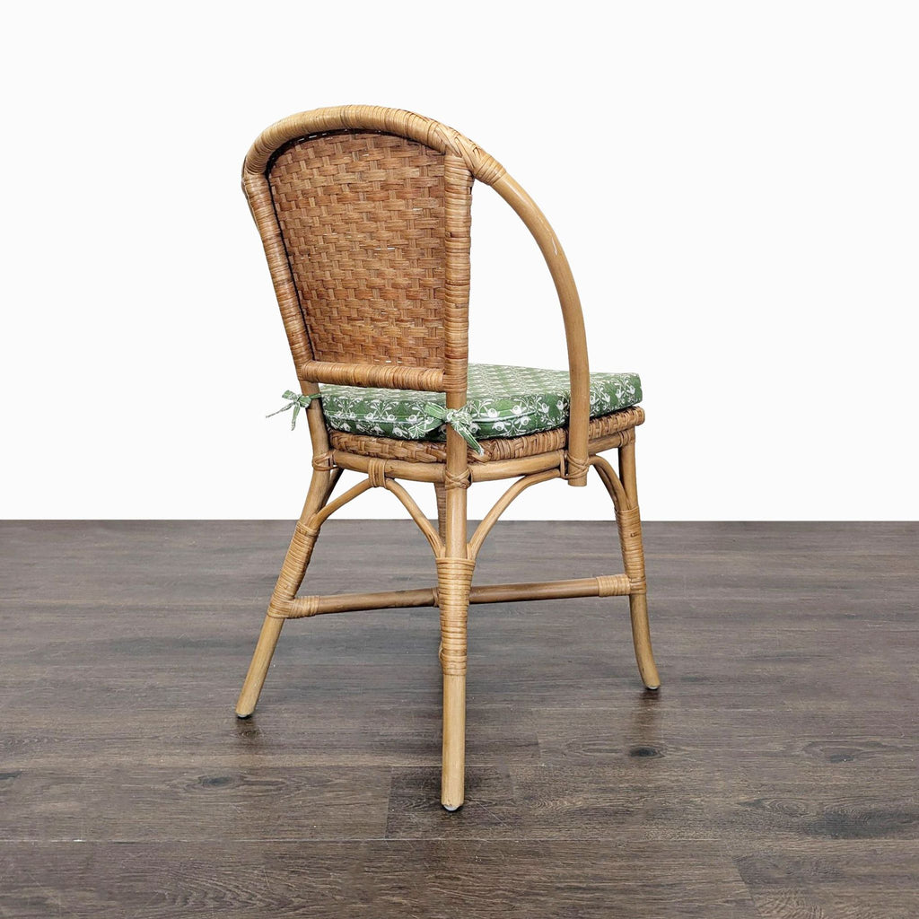 Pair of Pottery Barn Parisian Woven Dining Chairs