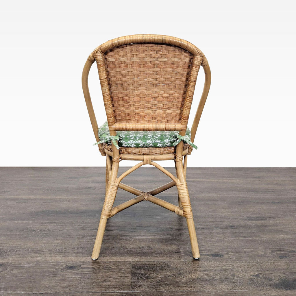 Pair of Pottery Barn Parisian Woven Dining Chairs