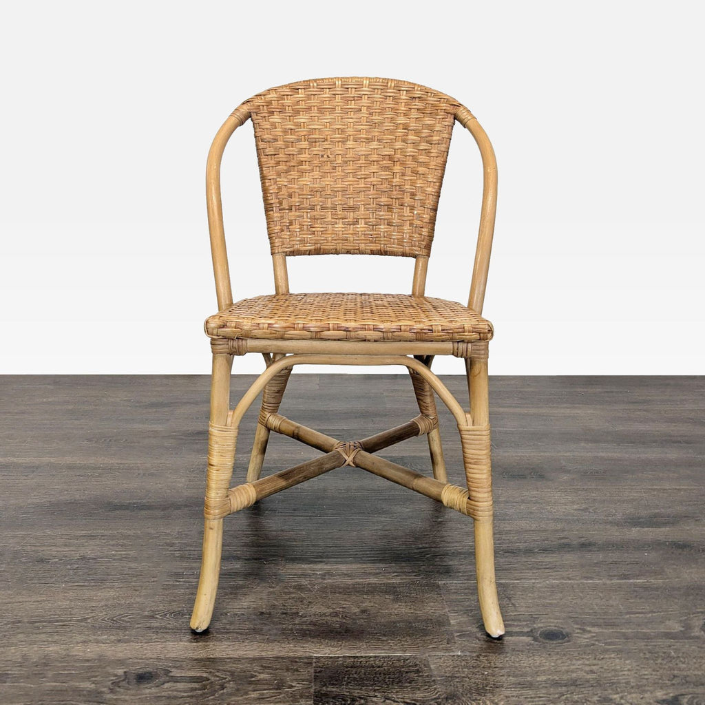 Pair of Pottery Barn Parisian Woven Dining Chairs