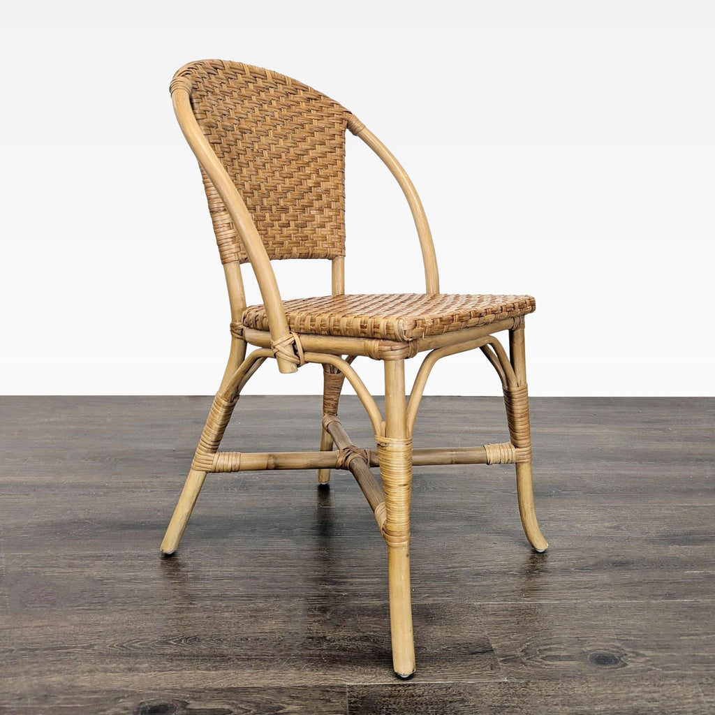 Pair of Pottery Barn Parisian Woven Dining Chairs