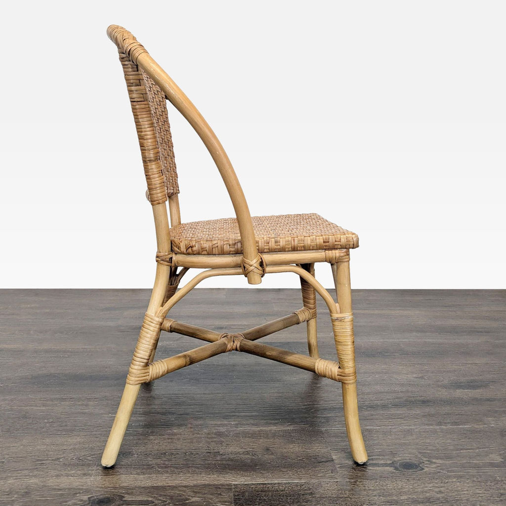 Pair of Pottery Barn Parisian Woven Dining Chairs